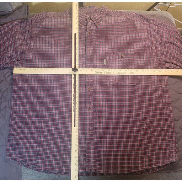 Woolrich Willow Men’s Flannel Shirt 2XL Red Multi Plaid Button-Up EUC - Picture 7 of 7